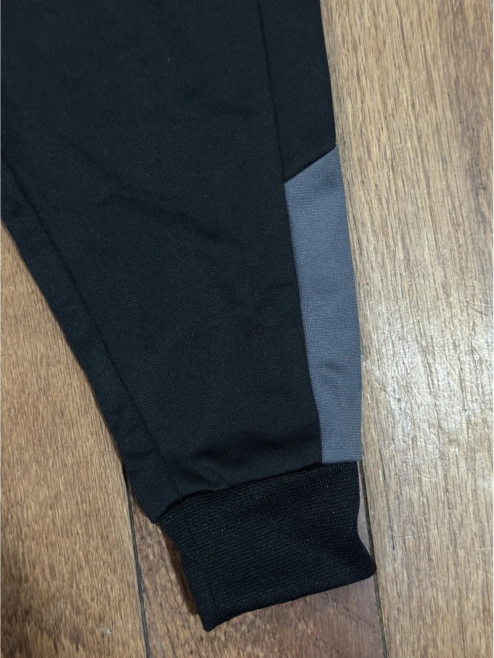 Nike Toddler Black Athletic Pants with Neon Green Logo, Size 12M